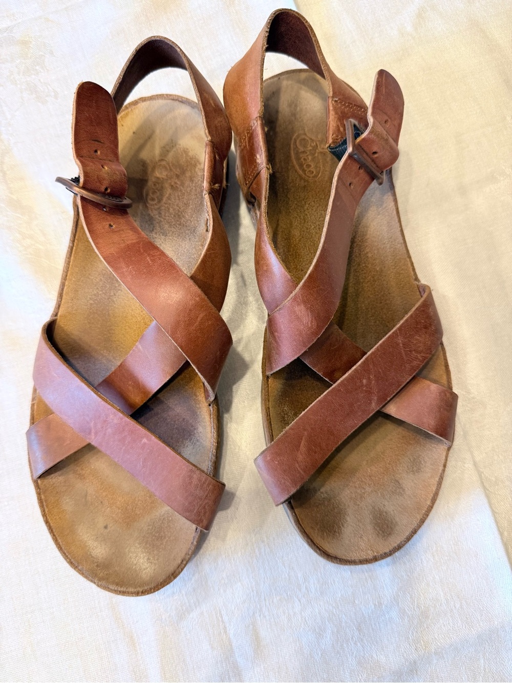 Chaco Wayfarer Leather Sandals Rust Brown Strappy  J106528 EU40 Women’s 9 M - Picture 5 of 8